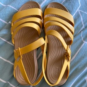 Yellow Women's Crocs Tulum Sandal